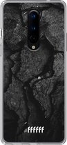 OnePlus 8 Hoesje Transparant TPU Case - Dark Rock Formation #ffffff
