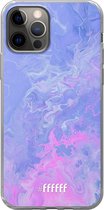 6F hoesje - geschikt voor iPhone 12 - Transparant TPU Case - Purple and Pink Water #ffffff