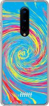OnePlus 8 Hoesje Transparant TPU Case - Swirl Tie Dye #ffffff