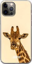 6F hoesje - geschikt voor iPhone 12 - Transparant TPU Case - Giraffe #ffffff