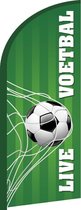 Beachflag - Live Voetbal - Vlag + Hengelsysteem - Actievlag.nl