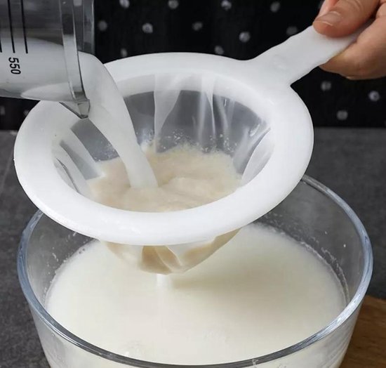 Tenbrachian 2 stuks fijnmazige zeef, keukenzeven en zeefjes, plastic nylon fijnmazige zeven, 200 mesh en 400 mesh ultrafijne zeef gaasfilternet voor sap, melk, thee, koffie, yoghurt, voedsel