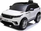 Range Rover Velar 12 Volt Elektrische Kinderauto met Rubberen banden, Leren zitje en Afstandsbediening (Wit)