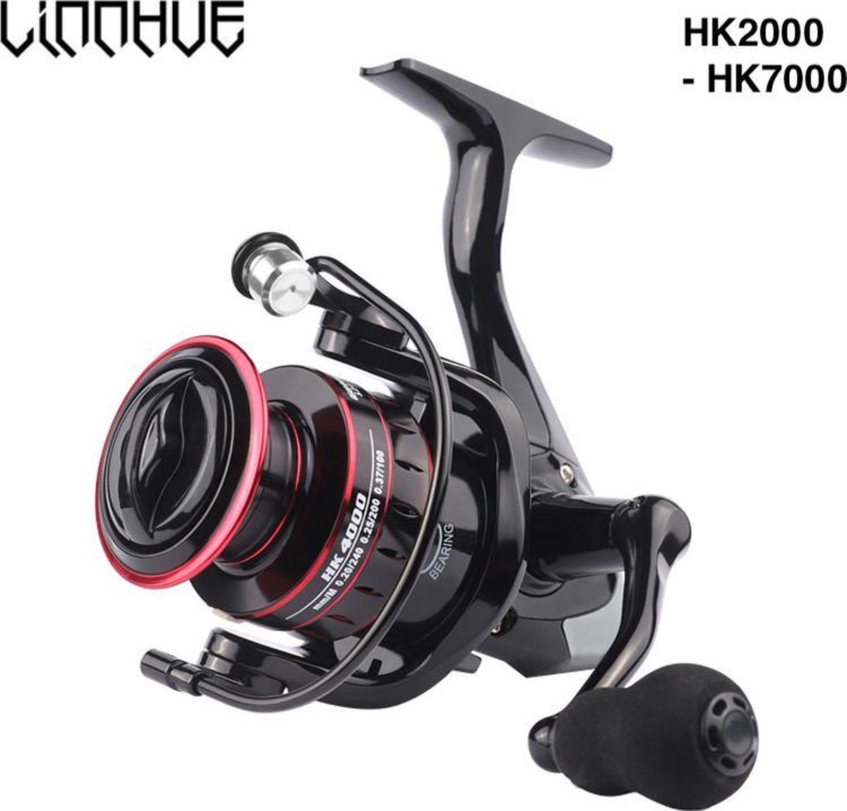 LINNHUE Werpmolen HK6000 - Molen - Karpermolen - Vismolen - Fishing reel - Spinning reel - Zeevissen hengelsport - Roofvis - Zoutwaterbestendig - Slip voorop - Kogellagers 3+1 - Gear-ratio 5.2:1