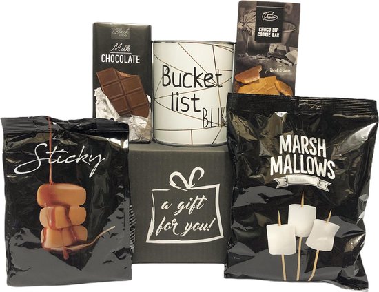 Bucket cadeau pakket - Cadeau voor man - Mannen - Valentijn - Borrelpakket  - Chocolade... | bol.com