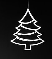 Kerstkaarten houder - Kerstboom - Wit - Metaal - Kerstversiering - Kaartenhouder - Kerstkaart hanger
