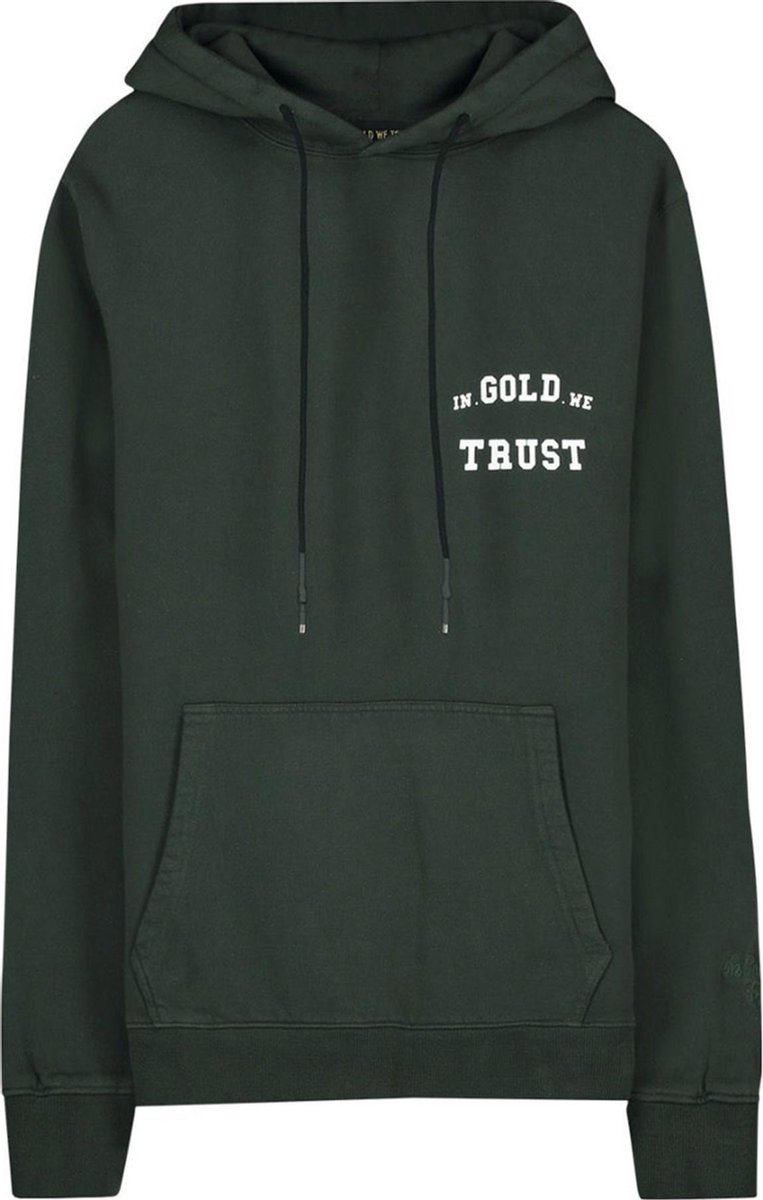 In Gold We Trust hoodie - kombu green - Maat XXL
