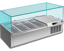 Saro Koelvitrine 120 cm breed, 4 x 1/3 GN - Model METTE VRX 1200 / 380 - 2 jaar garantie
