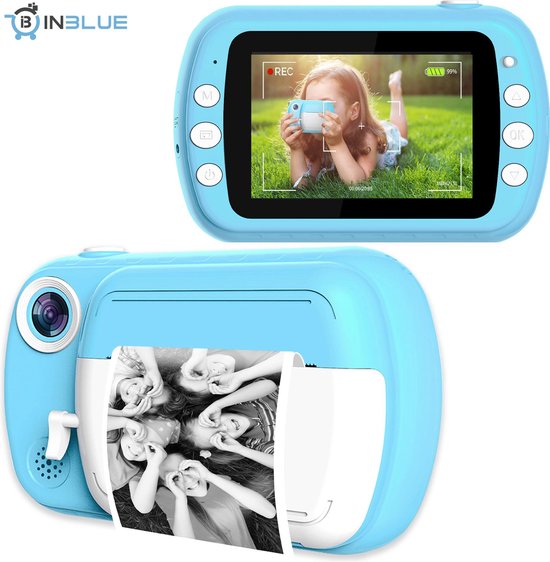 InBlue Instant camera - Direct Foto's Afdrukken - Digitale Fotocamera,  Videocamera en... | bol.com