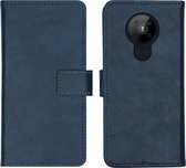 Nokia 5.3 Hoesje met Pasjeshouder - iMoshion Luxe Booktype - Donkerblauw