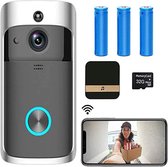 Video Deurbel Met Camera inclusief Oplaadbare Batterijen Met Gratis Binnenhuisgong en 32GB Card Voor Opslag