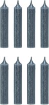Branded By | Dinerkaarsen 12 cm | Steel Grey | 8 stuks | 5 branduren