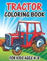 Tractor Coloring Book for Kids Ages 4-8