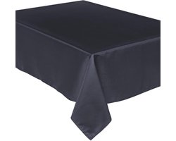 Atmosphera Tafelkleed - 300 x 150 cm - donkergrijs - Eettafel tafellakens - polyester