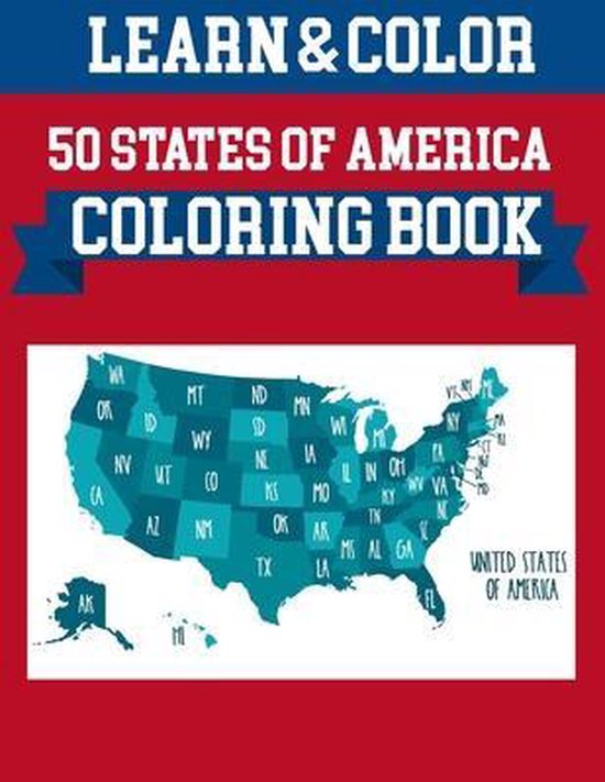 50 States Of America Coloring Book - cover