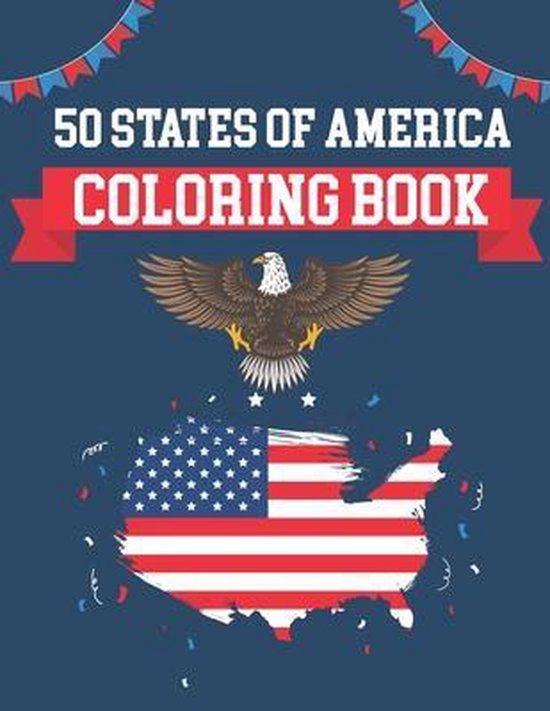 50 States Of America Coloring Book - cover
