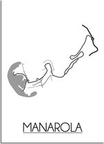 Manarola Plattegrond poster A4 poster (21x29,7cm) - DesignClaud
