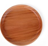 Khaya - houten dinerbord Ø 24 cm - duurzaam eetbord - natuurlijk bord