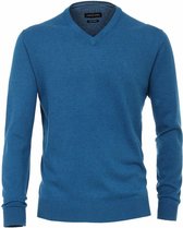 Casa Moda - Pullover V-hals Aquablauw - XXL - Regular-fit