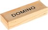 Afbeelding van het spelletje Domino spel in houten kistje - 28 Dominostenen