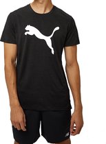 Puma Heather Cat Sportshirt Zwart Heren - Maat XL