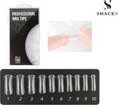 SMACKV® Dual Form Poly Acryl Clear Nagel Tip - Nageltips transparant set- 100 transparant/clear tips - 10 maten- professional nail tip - hoge kwaliteit professioneel tip