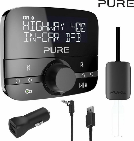 Pure Highway 400 V2 DAB tuner DAB adapter voor in de auto & Bluetooth audio  streaming... | bol.com