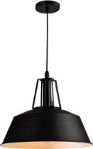 QUVIO Hanglamp industrieel / Plafondlamp / Sfeerlamp / Leeslamp / Eettafellamp / Verlichting / Slaapkamer lamp / Slaapkamer verlichting / Keukenverlichting / Keukenlamp - Strak aflopende kap - Diameter 40 cm