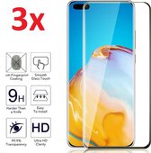 Full Cover 3D Edge Tempered Glass Screen Protector Geschikt Voor Huawei P40 Pro/P40 Pro+ - Ultradun Gehard Glas - Display Bescherming - Screenprotector Beschermglas - Scherm Beschermer -  Vol