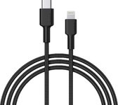 AUKEY Braided USB-A naar Apple Lightning Kabel MFI 1.2 Meter - Zwart
