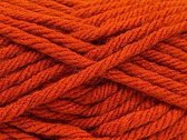 Breigaren acryl kopen kleur oranje - super bulky yarn pendikte 8-9 mm dik garen voor haken en breien - pakket 4 bollen van 100gram