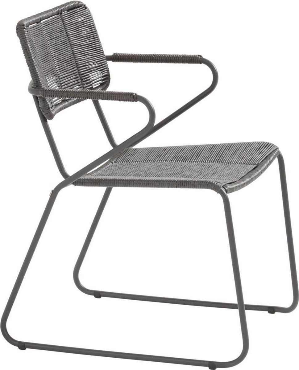 Taste by 4 Seasons Swing stackable dining garden chair - anthracite rope