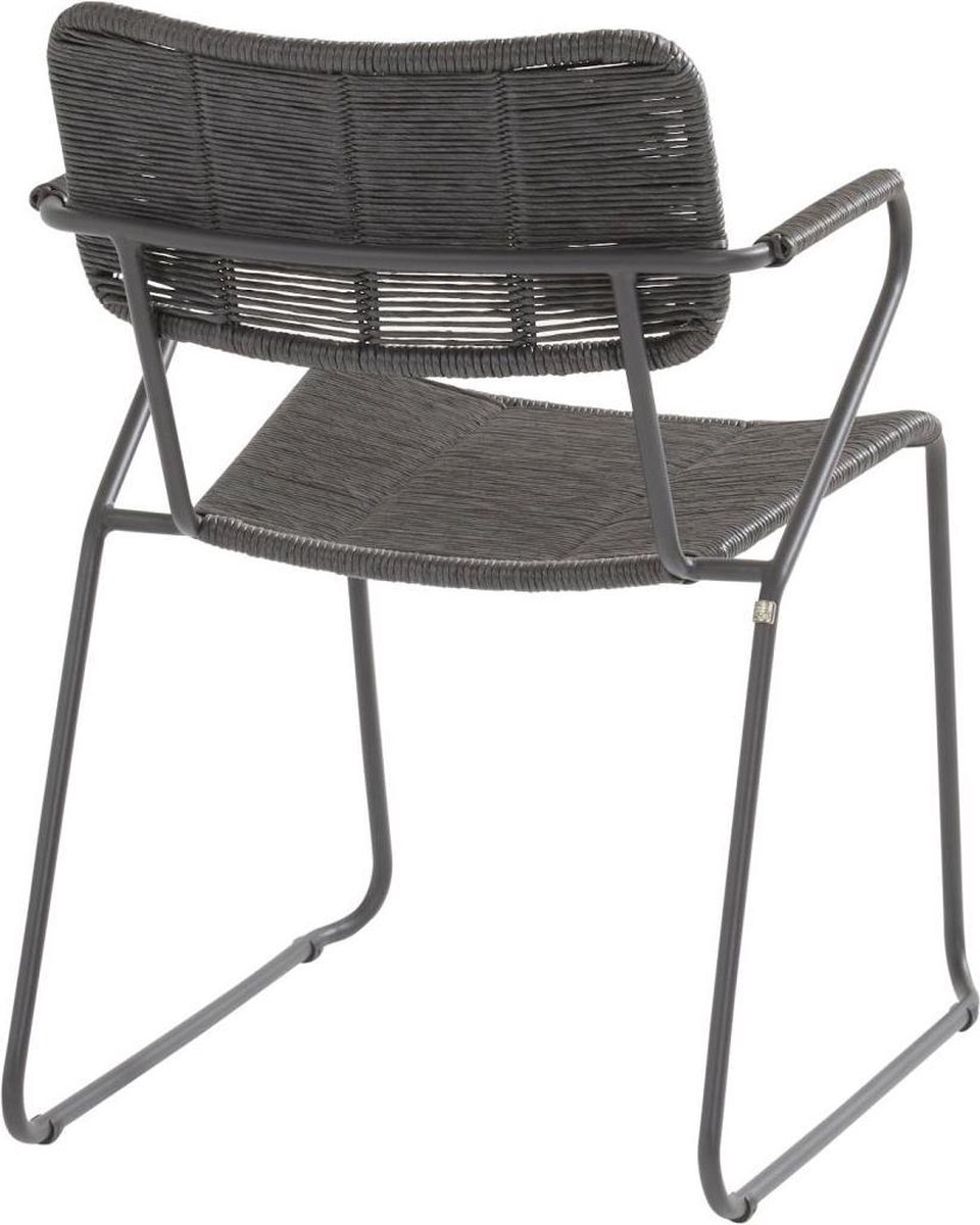 Taste by 4 Seasons Swing stackable dining garden chair - anthracite rope