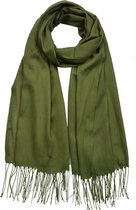 Melady Sjaal Dames Effen 70*170 cm Groen Synthetisch Shawl Dames