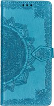 Mandala Booktype LG Q60 hoesje - Turquoise