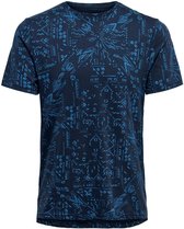 OnsNext AOP Mix Slim Tee - Navy - M