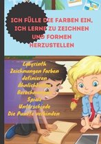 Ich fulle die Farben ein, ich lerne zu zeichnen und Formen herzustellen