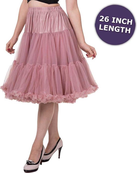 acre geweer kubiek Petticoat extra lang roze - Vintage Retro Rockabilly - 26 inch lengte - M/L  - Dancing Days | bol.com