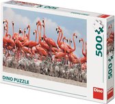 Jigsaw Puzzle Dino - Flamants roses - 500 pièces - Adultes et enfants