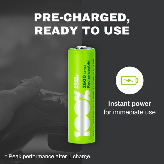 BONAI Accu AA en AAA 1,2 V 2800/1100 mAh oplaadbare batterijen hoge