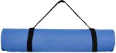 yogamat | 173 x 58 x 0,6 cm | Kaytan | Blauw