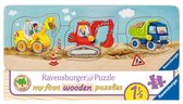 Ravensburger houten puzzel De kleine bouwplaats - Legpuzzel - 3 stukjes