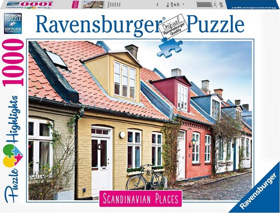Ravensburger puzzel Scandinavian Places Aarhuus, Denemarken - Legpuzzel - 1000 stukjes