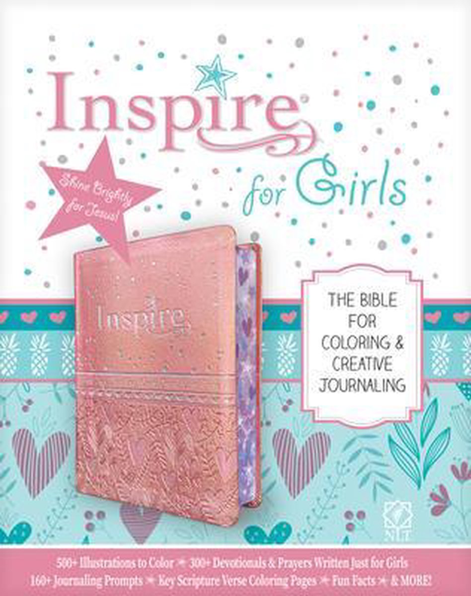 NLT Inspire Bible for Girls (LeatherLike, Pink)