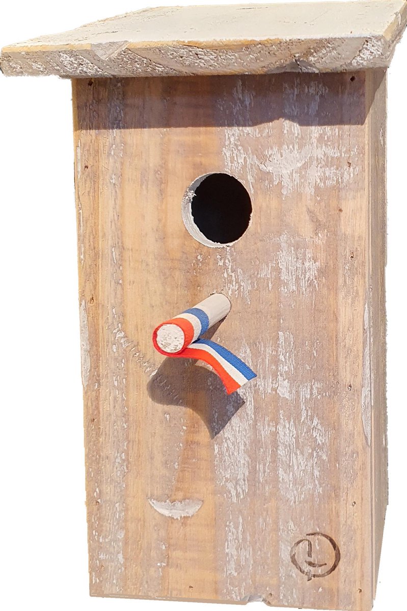 Dutch Mood vogelhuisje in old dutch finishing - Vogelhuisje - 12 x 27 x 17 cm - Vliegopening 2.8 cm