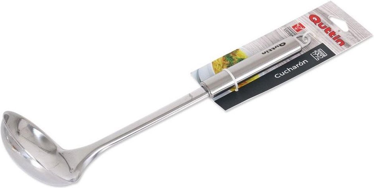 Quttin soeplepel RVS 30 cm zilver