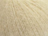 Breiwol merino extra fijn gemengd met elastaan, polyamide en baby alpacawol – kleur ecru wol breien op pendikte 2-3 mm. – luxe breigaren pakket kopen 10 bollen van 30gram garen