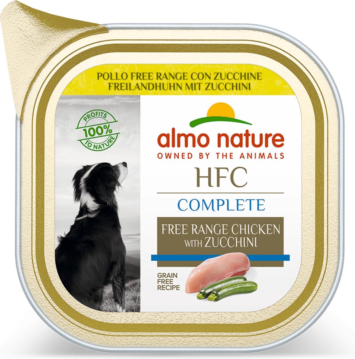 Almo nature hond HFC vrije uitloop kip met courgette 85 gram