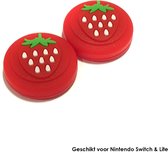 Thumb Grips | Thumb Sticks | Gaming Thumbsticks | Geschikt voor Nintendo Switch & Lite | 1 Set = 2 Thumbgrips | Aardbeien | Rood