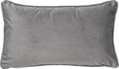 Dutch Decor FINN - Sierkussen velvet Micro Chip 30x50 cm - grijs